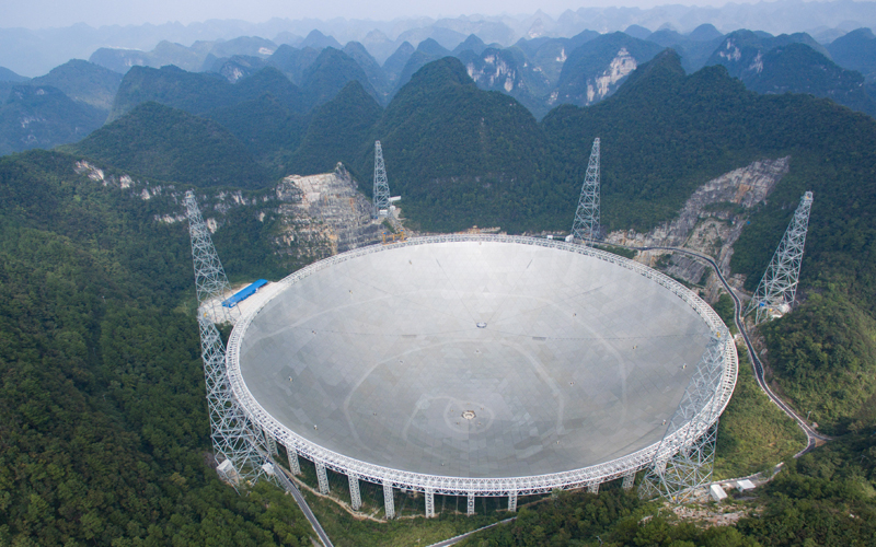 世界最大单口径射电望远镜落成