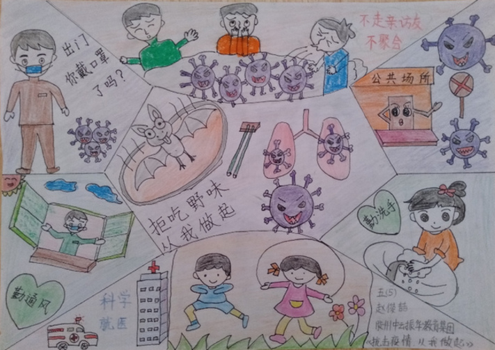 “小家大爱 童心战疫”全国中小学生作品展播【书画类第二批】