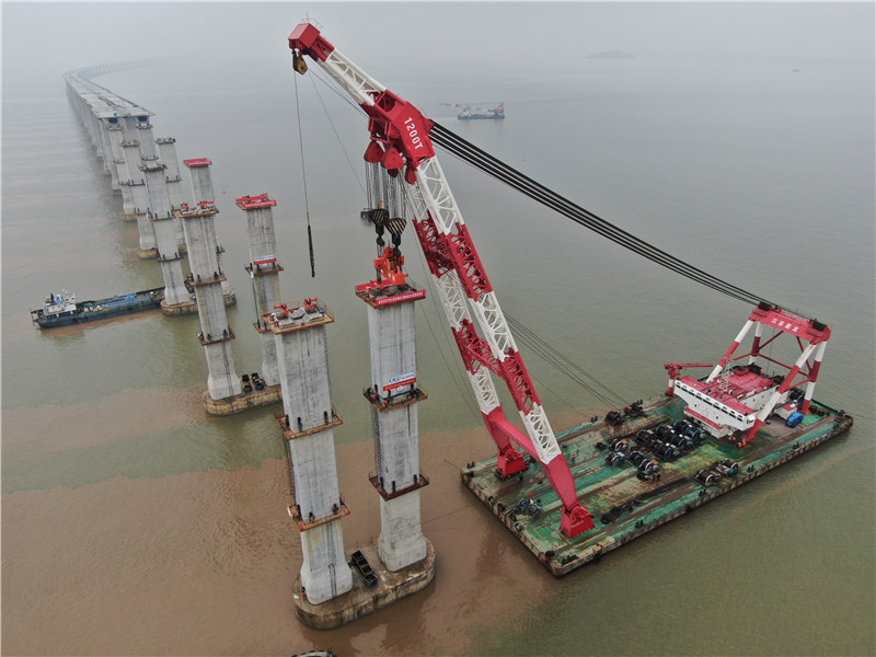 距离主线贯通目标再近一步!浙江交通集团舟岱大桥墩身全部架设完成 距离主线贯通目标再近一步!浙江交通集团舟岱大桥墩身全部架设完成