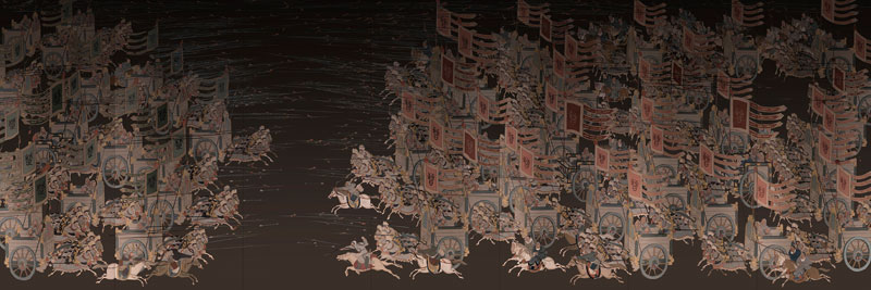第三届中国美术奖金奖作品壁画《城濮之战》