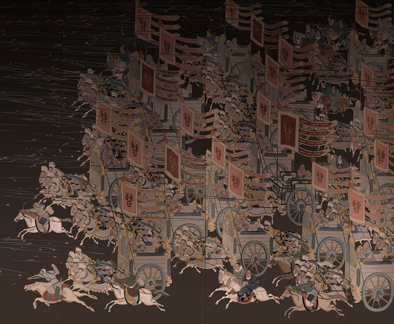 第三届中国美术奖金奖作品壁画《城濮之战》