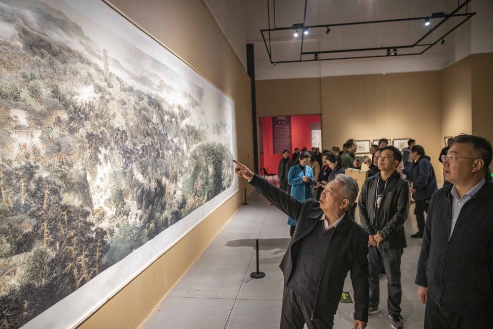 “艺庐游志”刘声道、刘阿本书画作品展在重庆美术馆开幕