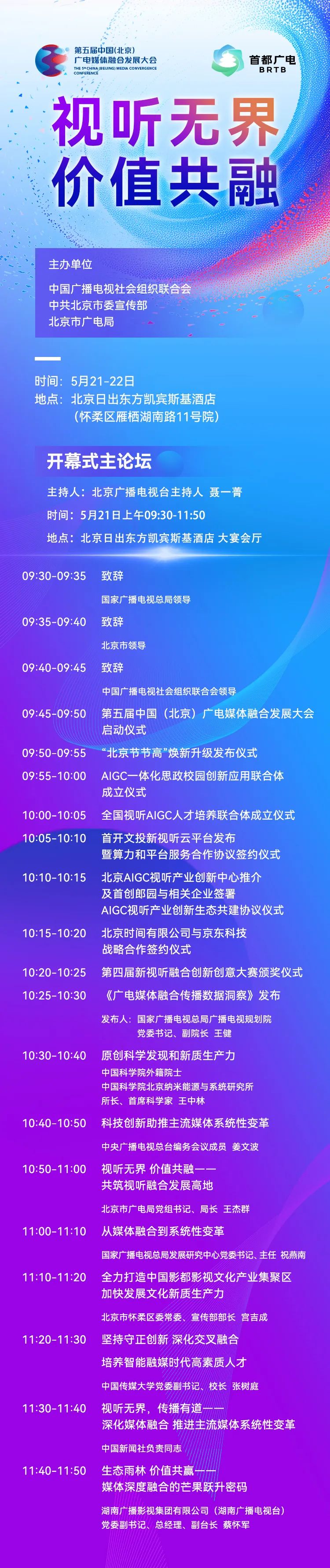 议程首发！第五届中国（北京）广电媒体融合发展大会 精彩抢先看——