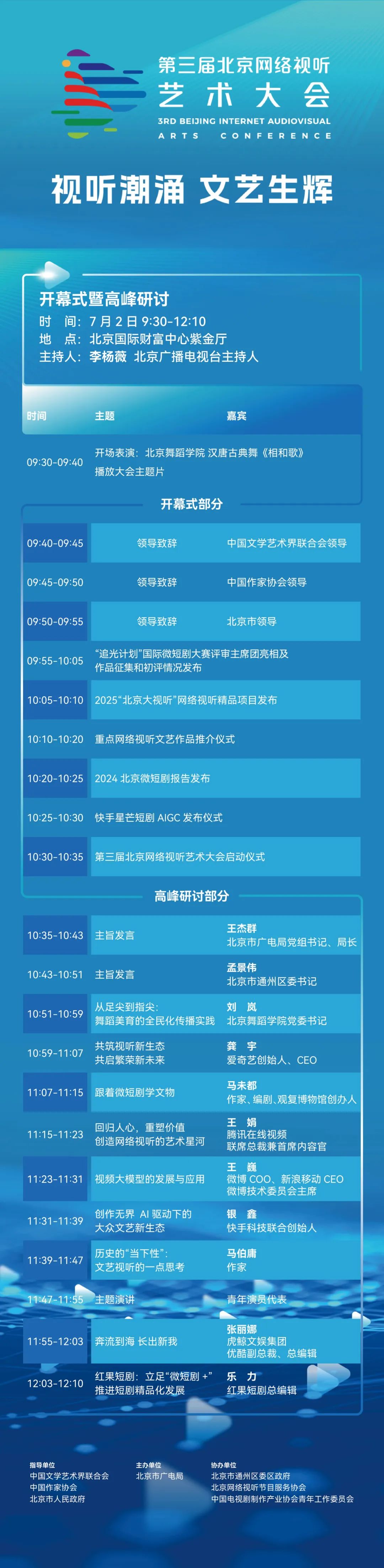 一键收藏！第三届北京网络视听艺术大会议程揭晓
