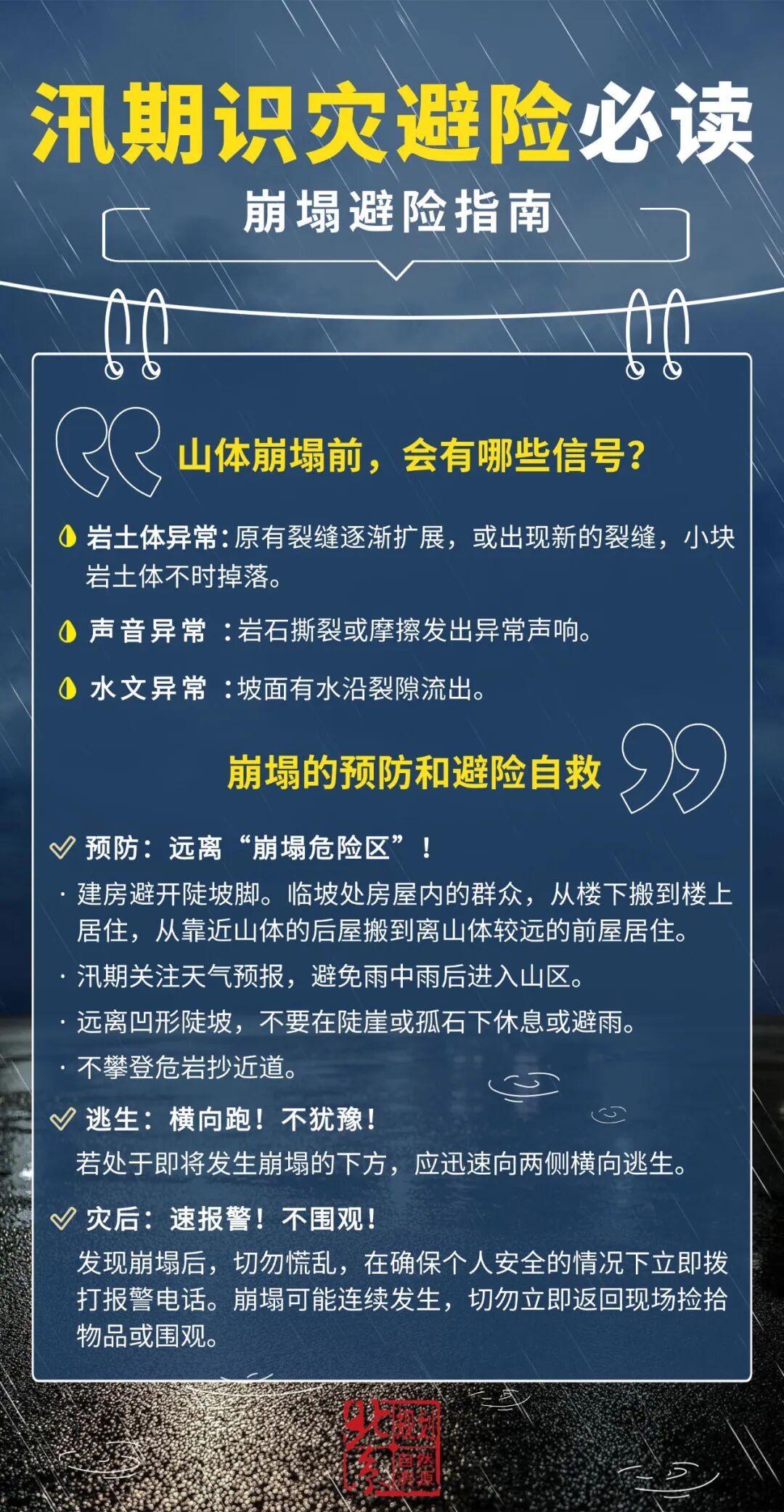 汛期防灾不松懈,识灾避险知识速览!