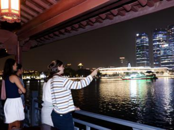 WTA125苏州公开赛球员夜游金鸡湖 赏昆曲品苏韵